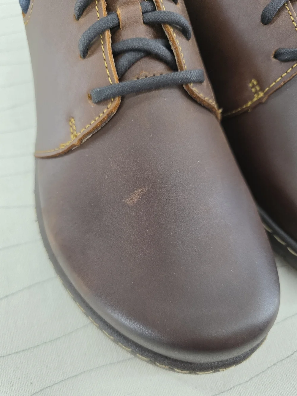 Born Mens Lance Brown Leather Oxford Lace-Up Casual Dress Shoes Size 9 EUC